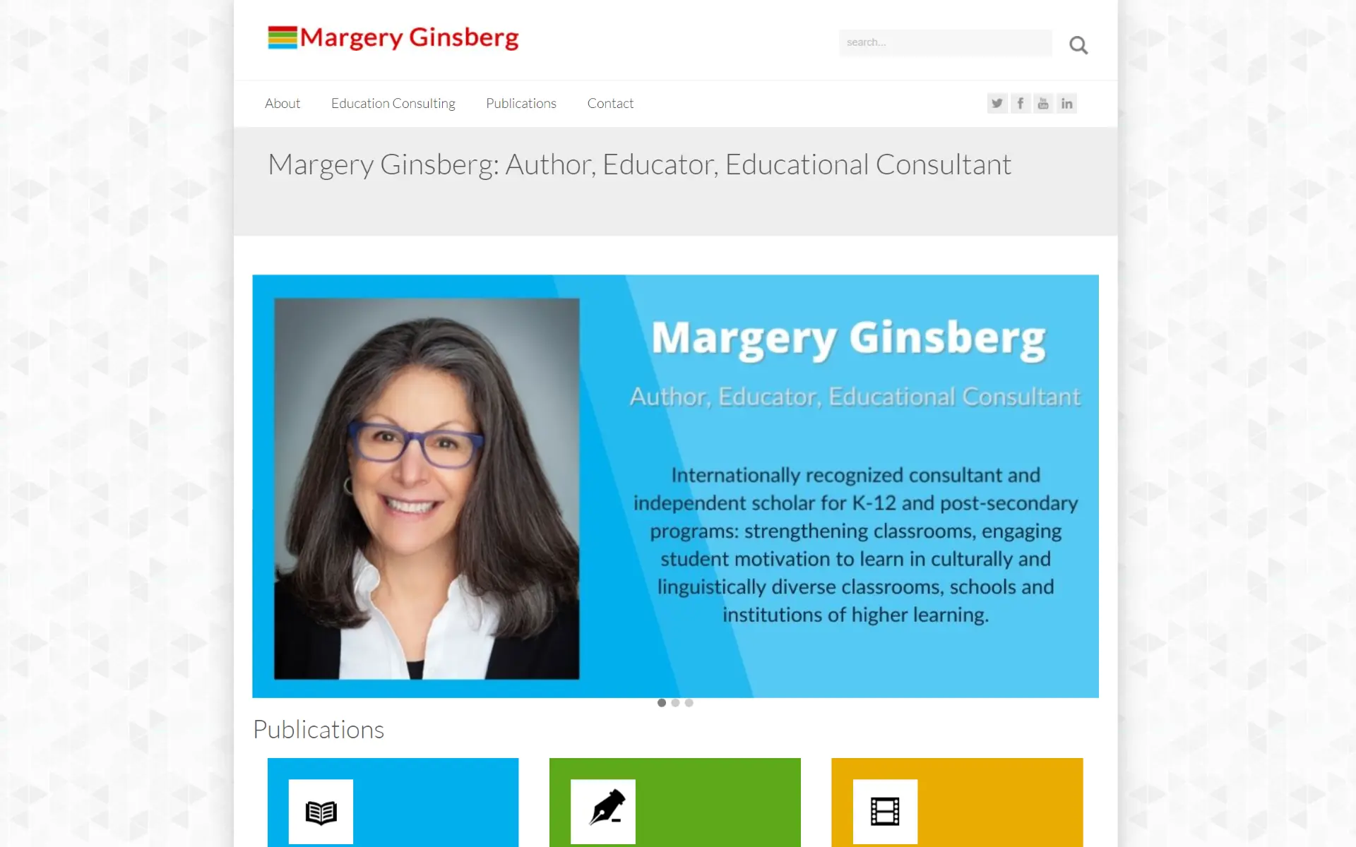 Margery Ginsberg Author, Educator, Educational Consultant
